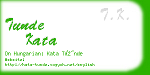 tunde kata business card